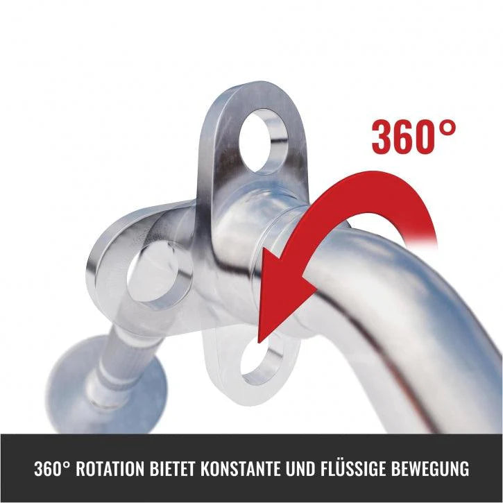 Trizeps V-Griff mit Gelenk aus Chrom