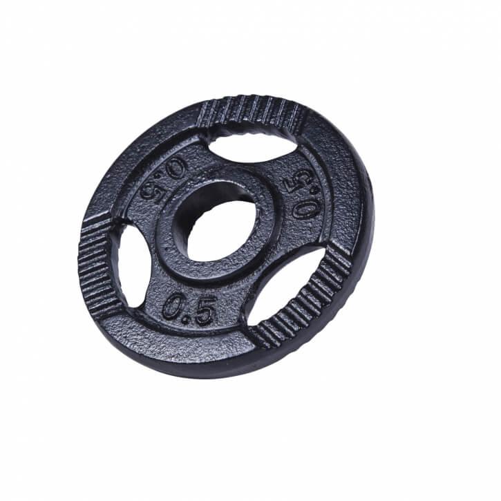 Hantelscheibe Guss Gripper Schwarz 0.5-20 KG - Gorilla Sports Schweiz