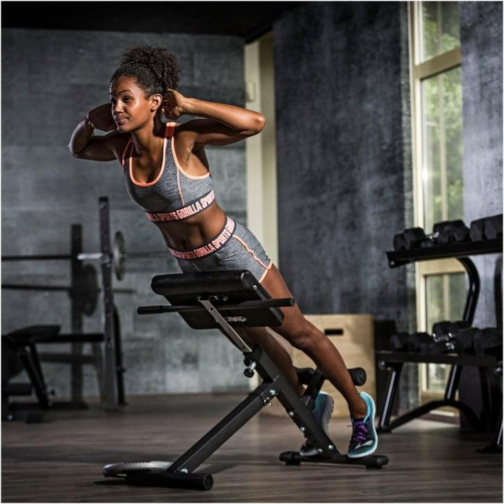 Bauch- / Rückentrainer klappbar weiss/schwarz - Gorilla Sports Schweiz