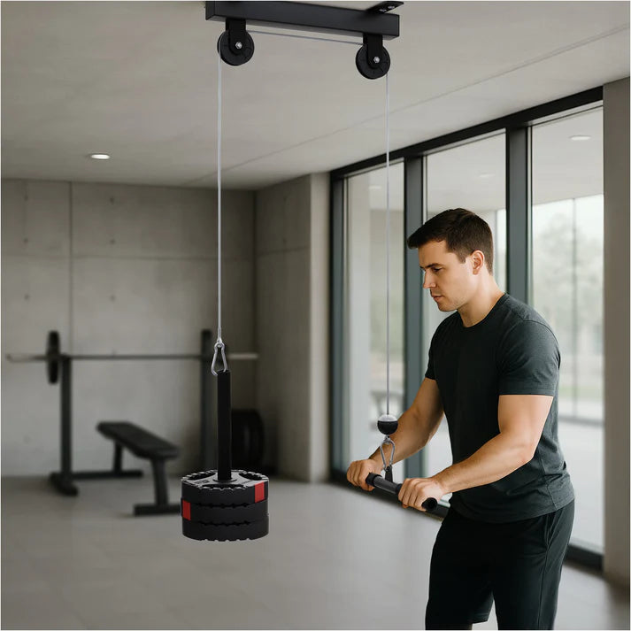 Support de Plafond pour Câble de Tour Lat Pulldown Noir
