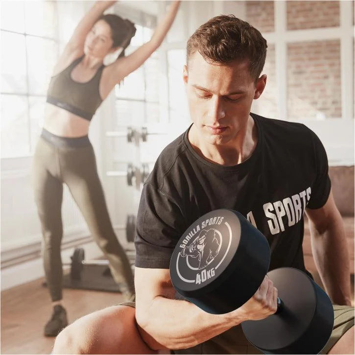 Gorilla Sports Rundhanteln 2.5 - 37.5 KG