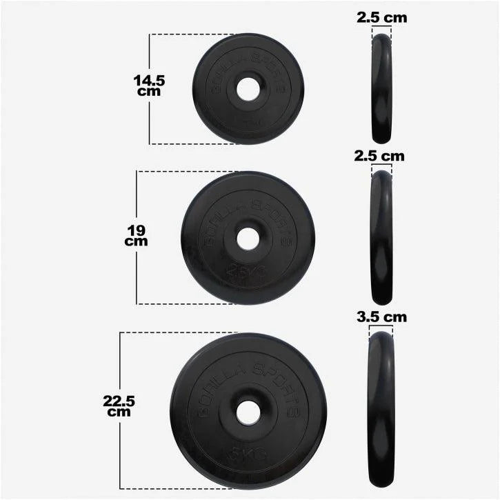 Hantelscheibenset Gummi 30/31 mm