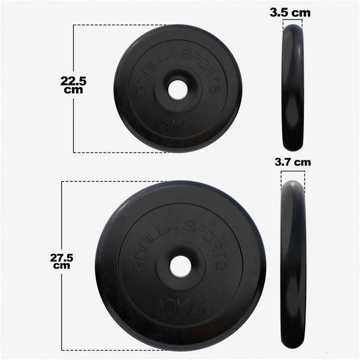 Hantelscheibenset Gummi 30/31 mm