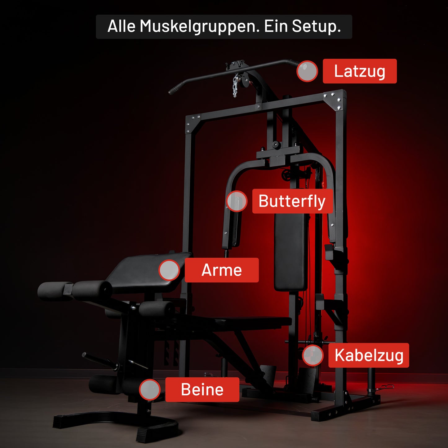 Salle de gym à domicile avec banc de musculation réglable