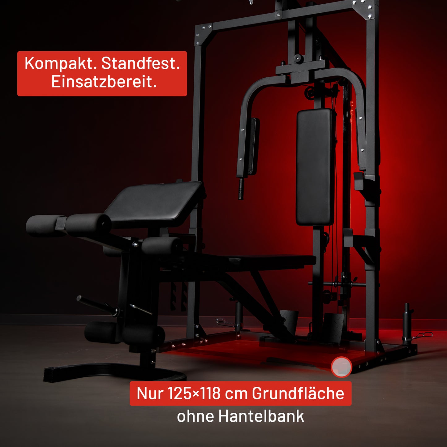 Salle de gym à domicile avec banc de musculation réglable
