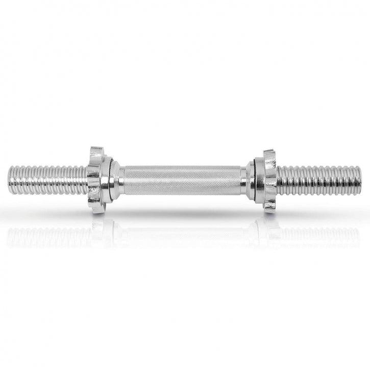 Hantelset inkl. 2 Kurzhanteln, SZ Curlstange und Federverschluss Chrom