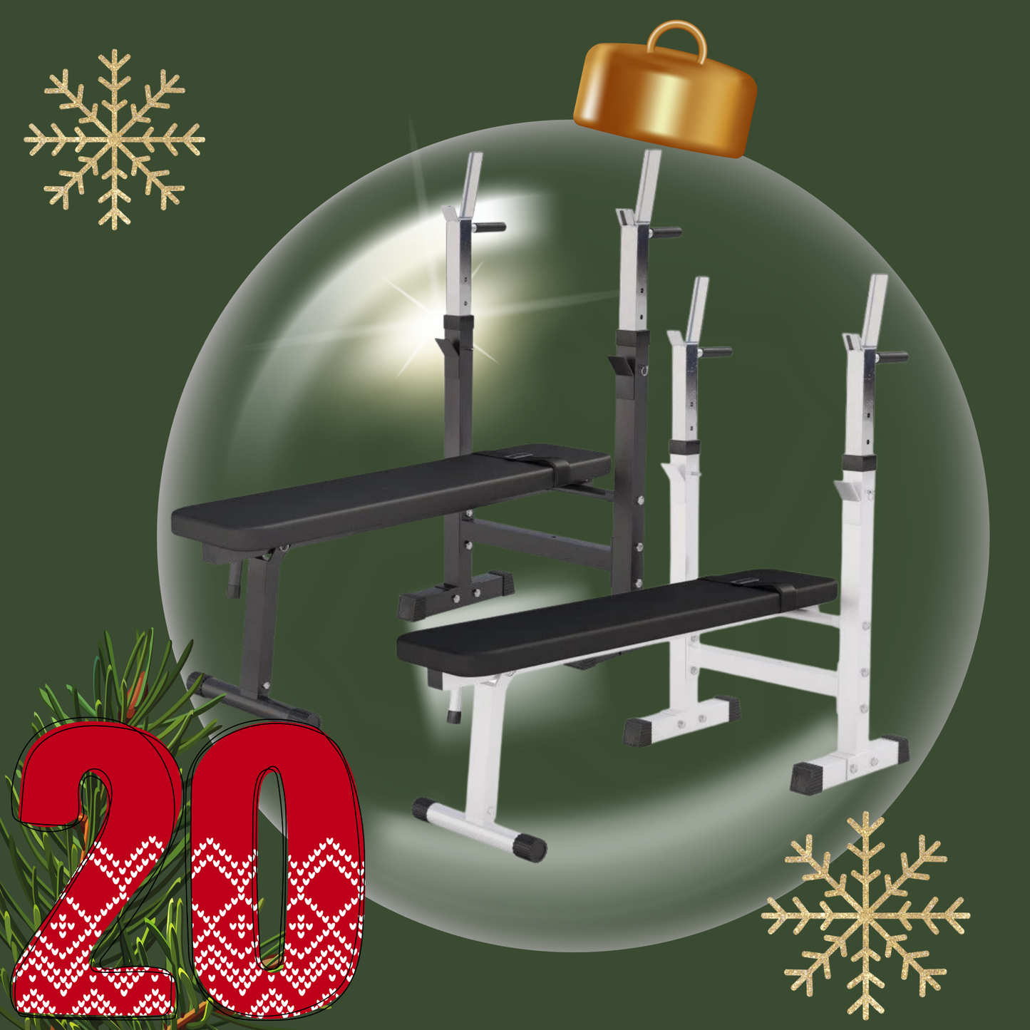 Banc de musculation avec étagère - Gorilla Sports 