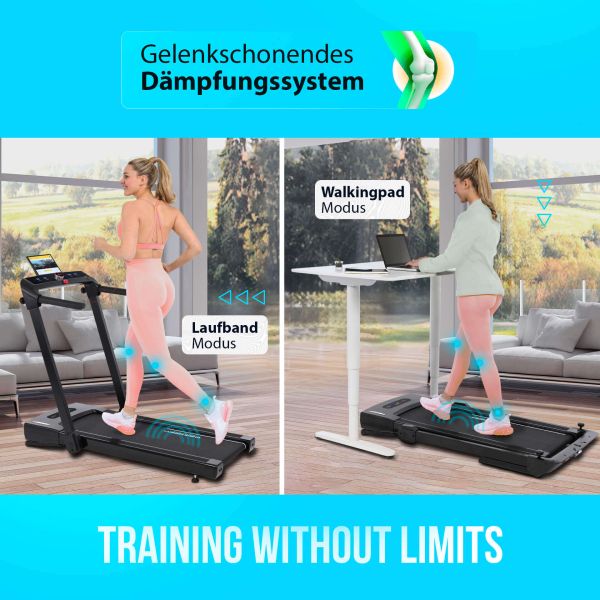 Laufband 2in1 schwarz
