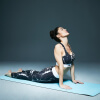 TPE Yogamatte schwarz/blau