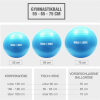 Gymnastikball Matt Blau 65 cm