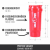 Protein Shaker 500ml mit Pulverfach Rot
