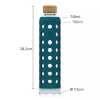 Glasflasche mit Silikonhülle von Spottle petrol (750 ml)